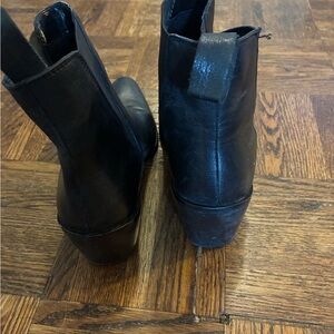 Black Leather Ankle Boots